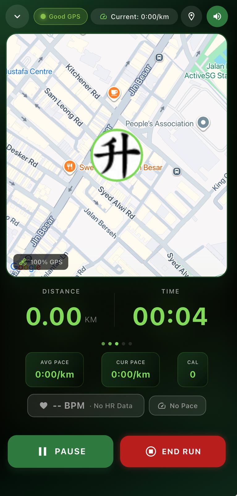 Live run tracking